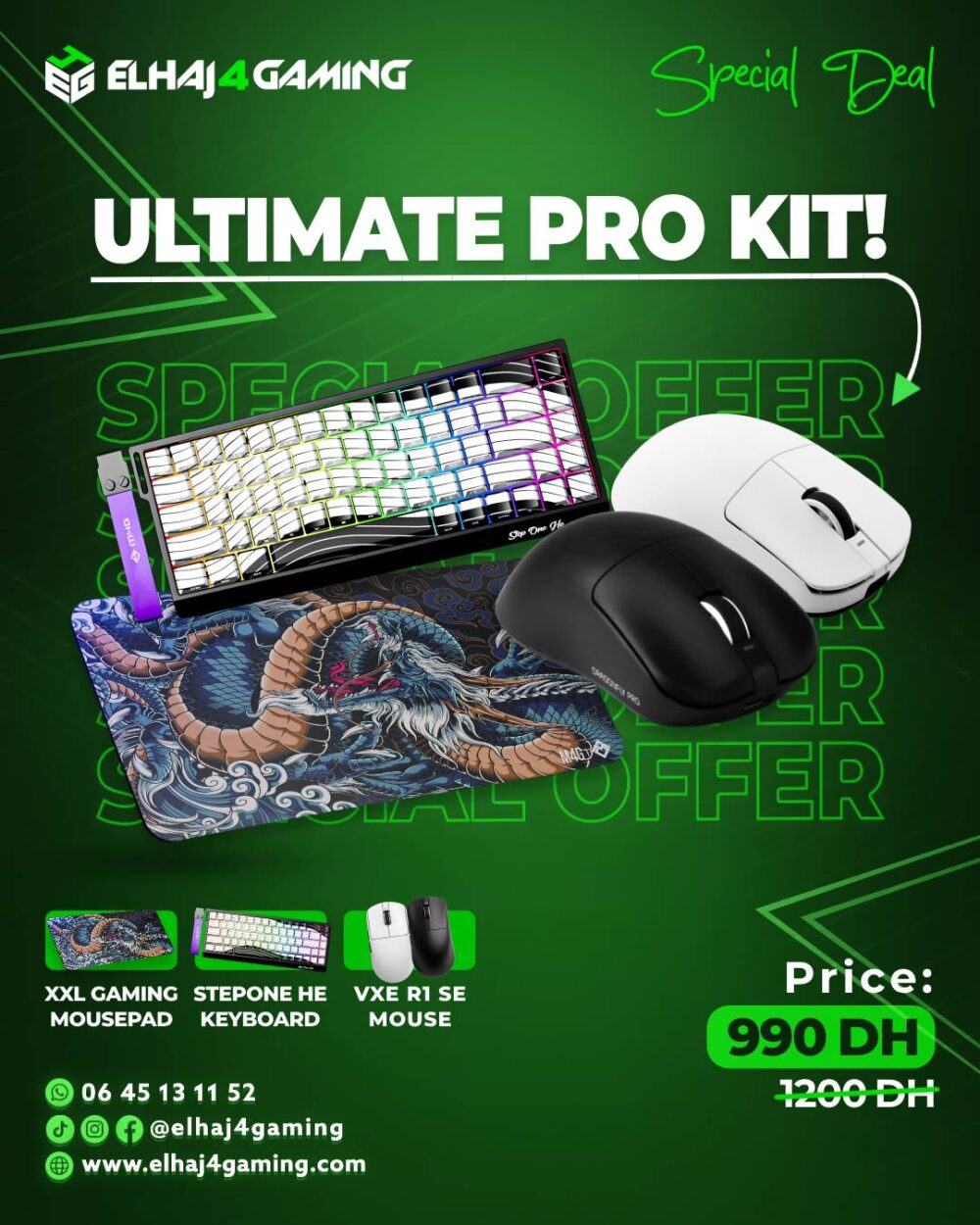 STEP ONE HE + VXE R1 SE PLUS +MOUSEPAD