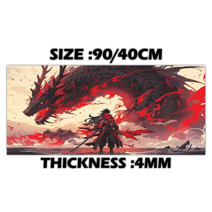 M4G Mouse pad White&RED S 900x400mm/4mm