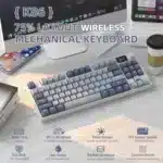 ATTACK SHARK K86 Lavender Blue Wireless Mechanical Keyboard - Image 2