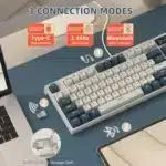 ATTACK SHARK K86 Retro Blue Wireless Mechanical Keyboard - Image 2