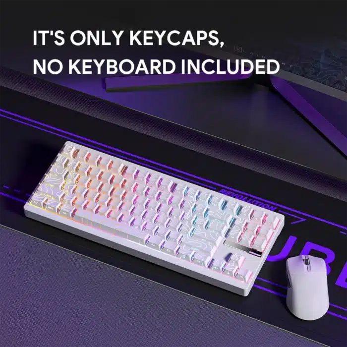 Contour White Keycaps – 100 Keys | OEM Profile • PBT