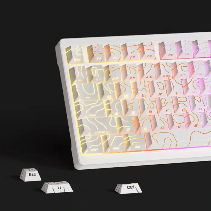 Contour White Keycaps – 100 Keys | OEM Profile • PBT