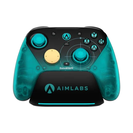GameSir G7 Pro 8K PC Aimlabs Edition controller front view cyan design